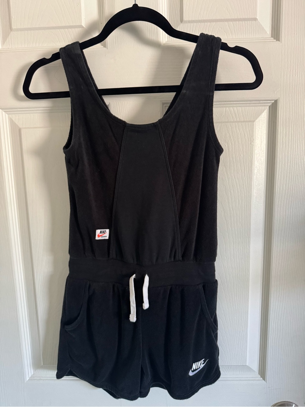Nike Black Girls' Tank Romper with Drawstring